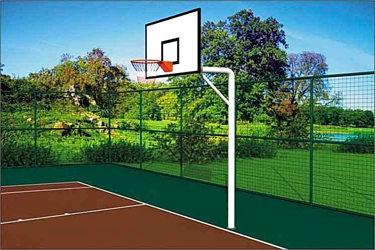 Basketbol Potası Tek Direkli fiber panyalı 