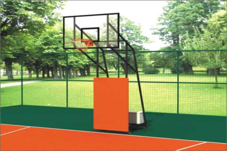 Basketbol Potası 4 Direk Tekerlekli-Ağırlıklı seyyar